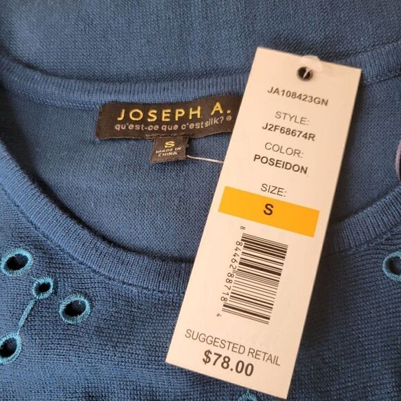 Joseph A Poseidon Blue Women's Sweater (size S) - Picture 6 of 7